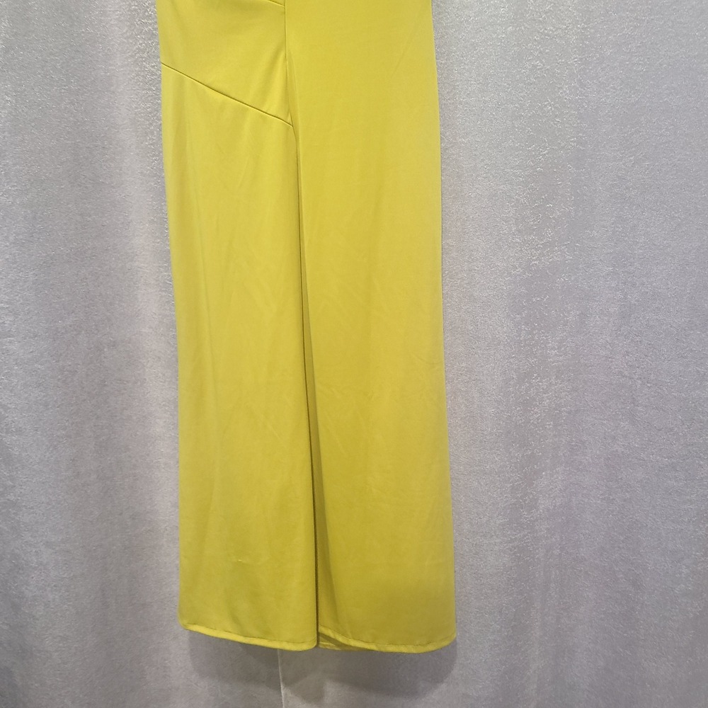 Aveloria Chartreuse Yellow Ruched Sleeveless Maxi Dress Size 8/10 Large - Picture 6 of 11
